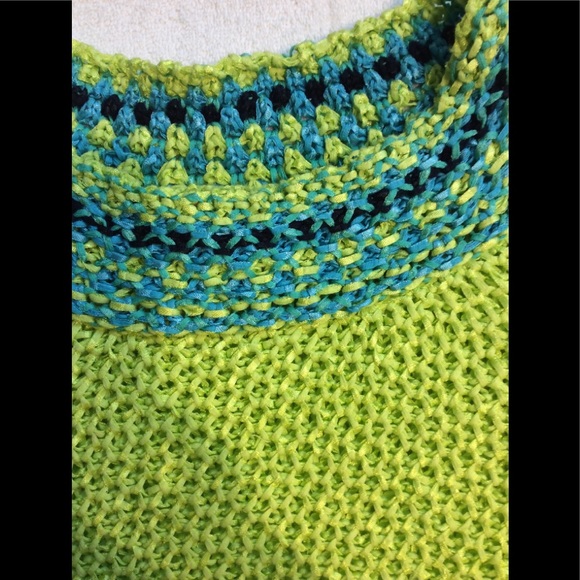 RUBY RD GREEN/BLUE/BLACK PETITE TOP/SWEATER - Picture 7 of 8